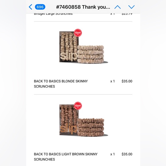 2 packs- Slip skinny silk scrunchies - Picture 5 of 5